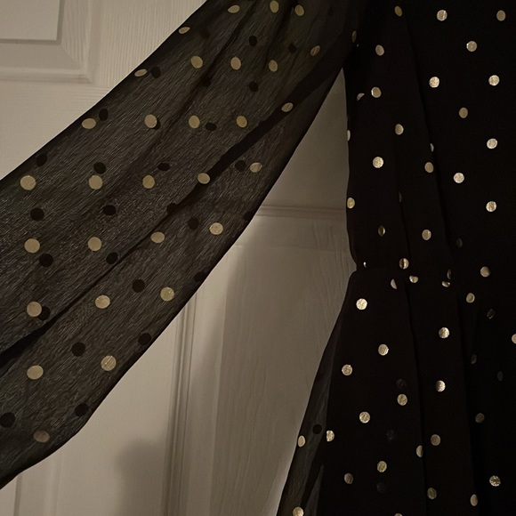 Lovers + Friends Hayley Party Dress in Gold Dot XS - Picture 4 of 13
